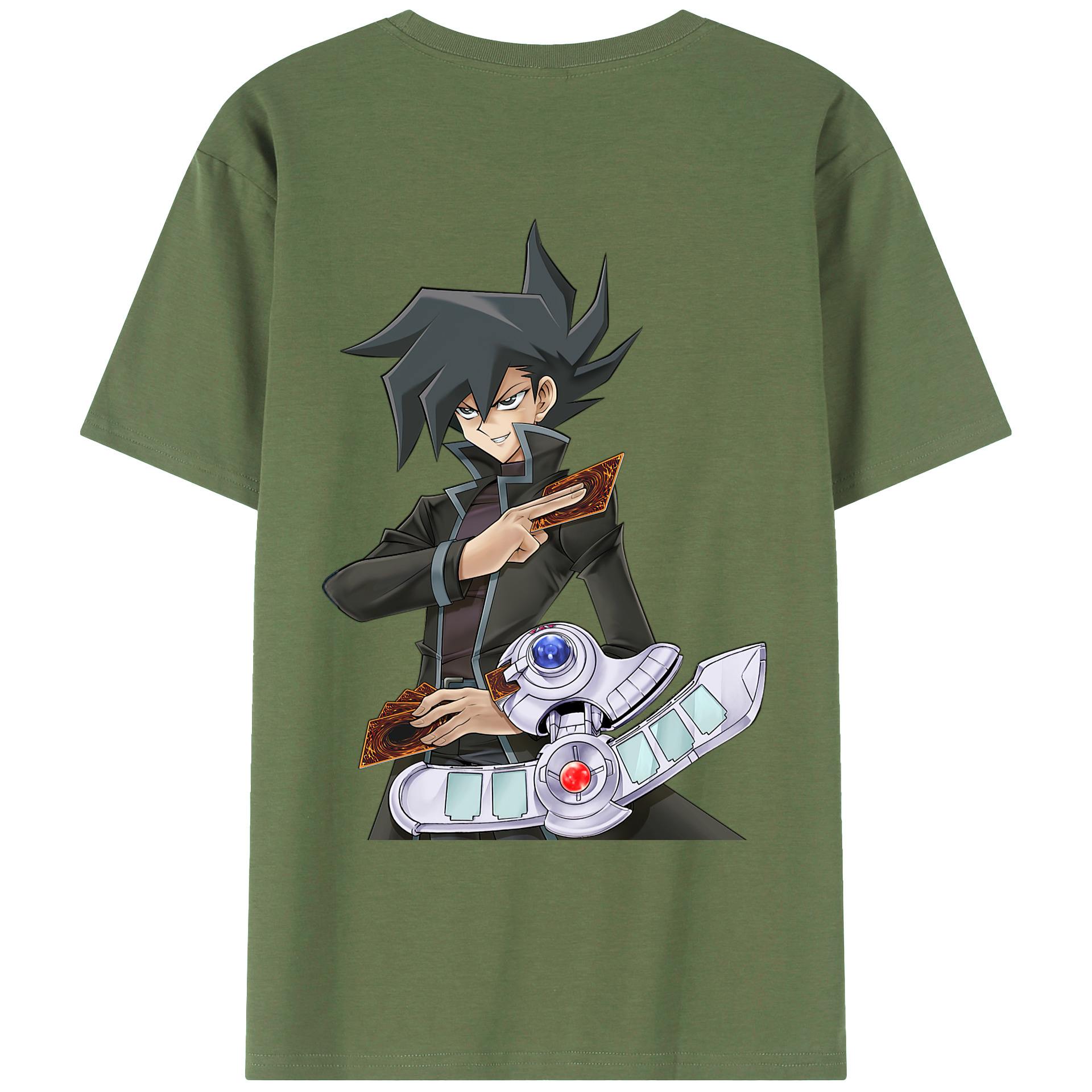 （画像用） 遊☆戯☆王 Yu-Gi-Oh! 綿100％ メンズ半袖Tシャツ（バックプリント） 通気性